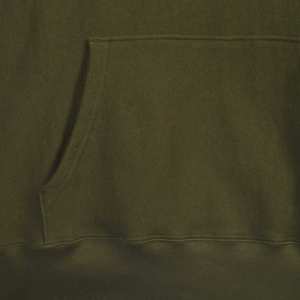 Sudadera con capucha de color verde oliva para hombre, informal, minimalista, con bolsillo delantero, forro con cordón para otoño e invierno, uso diario - Product Image 3