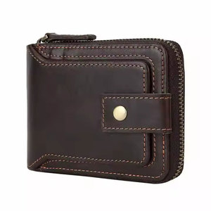 Portefeuille en cuir à fermeture éclair, design personnalisé, haute qualité, prix d'usine, vente chaude - Product Image 1