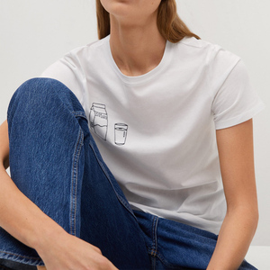 เสื้อยืดผู้หญิงแบบเรียบ ผ้าฝ้าย 100% 180gsm สั่งทำได้ พิมพ์โลโก้ได้ ขายส่ง - Product Image 4