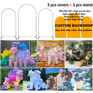 Düğün doğum günü bebek duş ahşap kemer zemin kapağı - Product Image 2