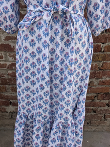 Vestido estampado a mano vestido de gasa de algodón indio vestido Boho hippy floral Boho - Product Image 3