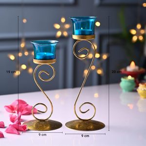 Iron T-Light Holder Ins Style Metal Hecho a mano Personalizable Home Office Decoraciones navideñas para boda Navidad - Product Image 3