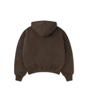 เสื้อกันหนาวสำหรับผู้ชายผ้าฝ้าย100% มีฮู้ดผ้าเทอร์รี่มีฮู้ดผ้าเกล็ดปลาย้อมสีพื้น6XL - Product Image 3