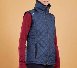 Chaleco ecuestre acolchado de poliéster ligero para mujer, chaleco con cuello levantado para montar a caballo, abrigo de cintura para invierno, venta al por mayor - Product Image 5