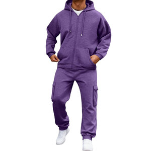 Conjunto Deportivo Informal de Alta Calidad con Estampado Personalizado, Pantalones Jogger de Felpa 100% Algodón para Hombre, Sudadera con Capucha - Product Image 3