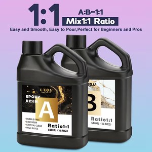 Kit de Resina Epoxi Transparente LEQU de 500 ml, Adhesivo AB para Moldeo, Recubrimiento, Manualidades y Joyería - Product Image 5