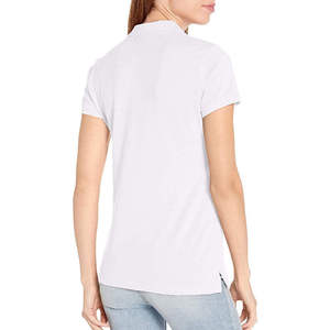 Custom Logo Women Short Sleeve Polo Shirt Cotton Pique Slim Fit Casual Golf Sport T-Shirt Summer Solid Breathable Lapel Tops - Product Image 2