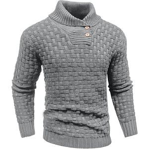Pull en polyester à manches longues à col rond décontracté pour homme de haute qualité Séchage rapide Tricotage chaud d'hiver avec motif sur le devant - Product Image 1