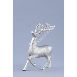 Sculpture de renne moderne en aluminium, finition argentée, figurine de cerf décorative, décoration de Noël, dernière statue de Noël, vente chaude - Product Image 1