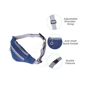 Riñonera deportiva unisex de último diseño con logotipo personalizado Forro de poliéster lavable Cierre de muñequera Precio bajo Venta en línea Bolsos - Product Image 5