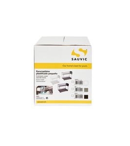 Piccolo sottopiatti in acciaio inox per 18 piatti, nero, 38,5x25x28 cm (Sauvic 89024) - Product Image 3