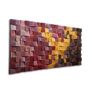 Décor mural en mosaïque de bois Gardiens de la Galaxie, fait à la main, écologique, abstrait/géométrique, panneaux muraux accrocheurs - Product Image 2