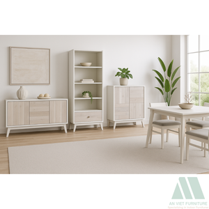 Collection de meubles de salon en bois massif modernes de qualité supérieure prêts à assembler pour les améliorations de la décoration intérieure Appartements Bureaux à domicile - Product Image 4