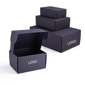 사용자 정의 블랙 하드 배송 우편물 상자 골판지 상자 블랙 배송 상자 신발 의류