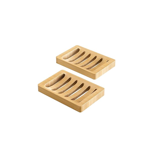 Porte-savon en bois naturel Porte-savon en bois pour cuisine et salle de bain-Utilisation pour 2 pièces - Product Image 1