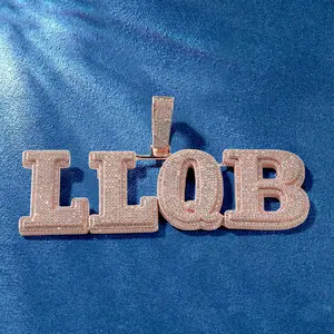 ชุดเครื่องประดับแบบห้อยตามจำนวนที่กำหนดเองเครื่องประดับแบบสองสีสร้อยคอรูปเสื้อฮิปฮอป - Product Image 4