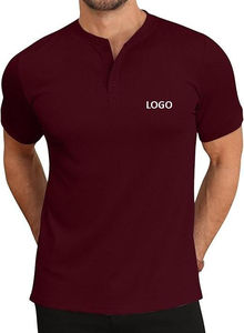 Henley เสื้อเชิ้ตผู้ชายขนาดใหญ่พิเศษผ้าฝ้ายเนื้อนุ่มน้ำหนักเบาออกแบบได้2025ฤดูร้อนและฤดูใบไม้ผลิ - Product Image 6