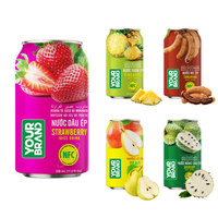 Vietnam Fabrikant Private Label 330 Ml Blikje Aardbeiensap Drinken Oem Odm Eten En Drinken Fruit En Groentesap Drinken