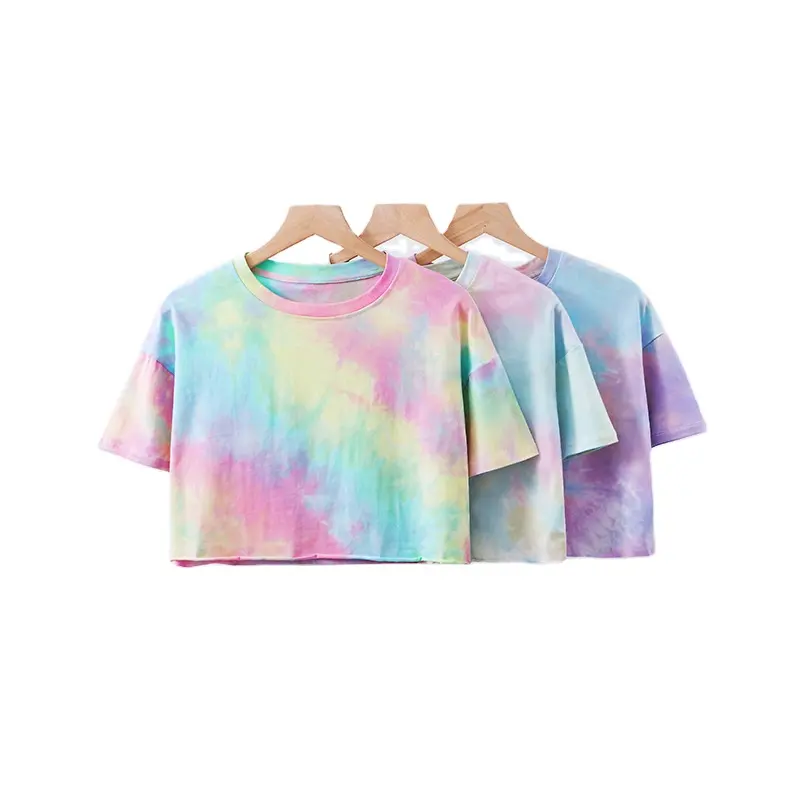 Atacado tie-dye senhoras versáteis soltas modelos casuais com chapéus cordão de manga comprida com capuz com bolsos