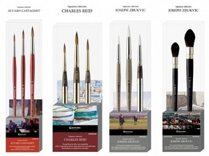 Set di <span class=keywords><strong>Pennelli</strong></span> per <span class=keywords><strong>Acquerello</strong></span> <span class=keywords><strong>Escoda</strong></span> 8605-2 8605-1 3 Pezzi, Joseph Zbukvic, Puro Nylon e Pelo di Scoiattolo, Testa Tonda - Product Image 6