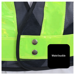 Gilets de sécurité haute visibilité avec poches, logo, classe 3 ANSI, LED clignotante, imperméable, réfléchissant, pour travaux en extérieur, cyclisme, jaune fluo - Product Image 4