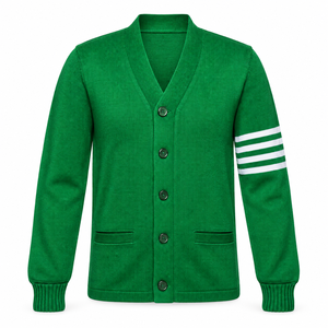 Sorority Custom <b>Men's</b> V Neck Knitted <b>Cardigan</b> Sweater Button Front Long Sleeve Regular Fit <b>with</b> <b>Pocket</b> for Autumn Private Label - Product Image 6