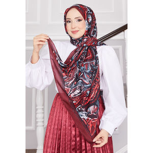 Hijab à motif batik de style modeste -7 - Product Image 1