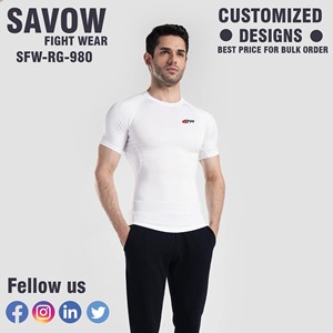 Camiseta de Compresión de Secado Rápido para Hombre, Protección UV, para MMA, BJJ, Surf, con Logotipo Personalizado, OEM, Venta al por Mayor de Fábrica - Product Image 5