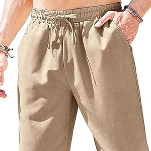 Pantalon en coton 100% à la mode pour hommes, multi-poches, de couleur unie, pour le travail en plein air, décontracté, coupe ample, multi-usages - Product Image 2