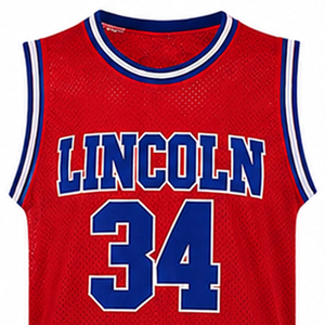 Custom Design Printed Lincoln 34 <b>Red</b> Basketball Jersey BENEFIT ENTERPRISES Unisex Plus Size <b>Mesh</b> Sleeveless Crew Neck Breathable - Product Image 2