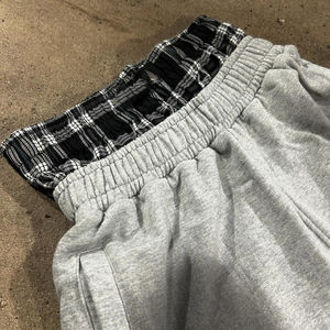 OEM Custom Streetwear Wide <b>Leg</b> Jogger Trousers Flare Distressed Washed French Terry Cotton Baggy Sweatpants Casual Men's Pants - Product Image 3