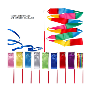 Hand-Dyed Gradient Color Rhythmic <b>Gymnastics</b> <b>Ribbon</b> TWIRL <b>RIBBON</b> for Rhythmic <b>Gymnastics</b> & Yoga Straps & Ropes - Product Image 4