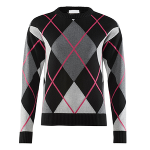 Export Quality Men's <b>Argyle</b> <b>Sweater</b> Hand Knitted Wholesale Price Crew Neck Collar Breathable Custom Logo Garments Made <b>Sweater</b> - Product Image 6