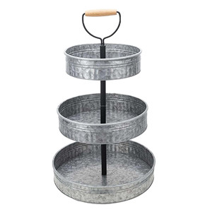 Artisanat personnalisé prix 3 niveaux rond galvanisé présentoir pour anniversaires fête de mariage Dessert HolderStand - Product Image 5
