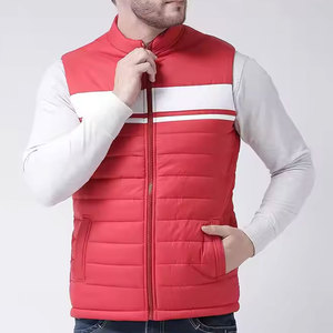 Chaleco acolchado de color sólido de tela cómoda Servicios OEM Ropa de calle Impermeable Tamaño personalizado Chaleco acolchado de invierno para hombre - Product Image 1