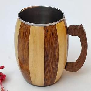Taza de madera de Estilo Vintage tradicional con detalles decorativos para la decoración del hogar Zen en la costa más baja de CRAFT ZONE EXPORT - Product Image 4