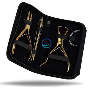 Kit d'outils professionnels d'extension de cheveux et de perles retirer l'ensemble de pinces pour perles I-Link Micro anneau boucle aiguille tirant crochet - Product Image 5