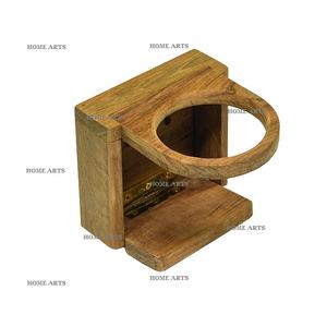 Juego de 2 soportes de almacenamiento de vidrio para tazas de madera con portavasos de vidrio de tamaño personalizado de calidad superior a la venta - Product Image 5
