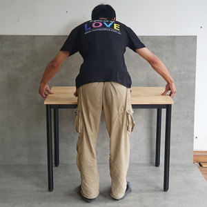 OMA HBOM001 Series 100x60cm Natural Wood <b>Computer</b> <b>Desk</b> Simple Style Laptop Table with Storage for Home Office or Bedroom - Product Image 5