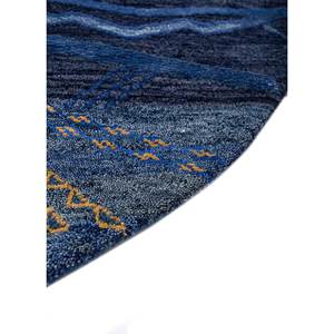 Alfombra Manchaha de Lana y Seda de Bambú Anudada a Mano, Azul, Diseño Abstracto de Gran Tamaño para Sala de Estar, Pasillo, Hecha a Mano LES-6029 - Product Image 3