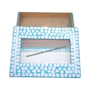 Caja de nueces rectangulares al por mayor de alta calidad, caja dulce de mosaico turquesa con tapa, perfecta para almacenamiento y regalos de frutas secas y dulces - Product Image 2