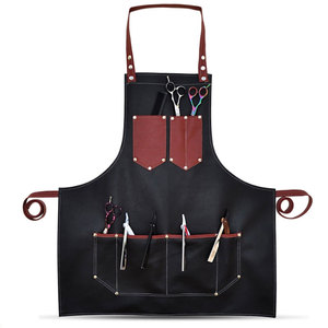 Customized Logo Printed Durable Everyday Use Workwear Barber <b>Apron</b> Adjustable Buckle Fit Professional Barber <b>Apron</b> - Product Image 2