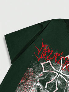 T-shirt personnalisé à manches courtes en coton avec impression par transferts de chaleur pour hommes avec personnalisation complète - Product Image 6