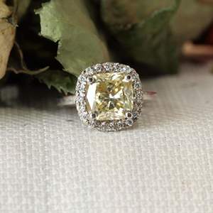 <b>Cushion</b> Diamond Halo Engagement <b>Ring</b> for Her - Product Image 2