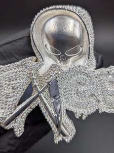 Pendentif Breloque Hip Hop en Argent 925 Plaqué Or avec Moissanite, Motif Crâne Grim Reaper Iced Out, Idéal Cadeau de Fête - Product Image 6