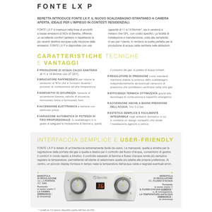 Chauffe-eau à gaz à chambre ouverte Beretta Fonte LX 11 P Liter 20213229 Faible NOx ErP pour gaz méthane 2021 - Product Image 2