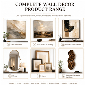 Arte Mural Contemplativo con Relieve Facial, MDF Acabado a Mano, Técnica Mixta, Naturaleza Muerta, Personalizable, Enmarcado/Sin Marco, Decoración para Hotel y Hogar - Product Image 2