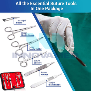 Kit de Práctica de Sutura de Silicona de Alta Calidad con Heridas Precortadas y Juego de Herramientas de Sutura - Product Image 2