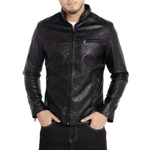 แจ็กเก็ตนักขี่จักรยานหนังแท้สำหรับผู้ชายแจ็กเก็ตมอเตอร์ไซค์สำหรับผู้ชายแจ็คเก็ตหนังพิมพ์โลโก้ตามสั่ง - Product Image 1