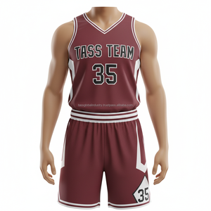 Ensemble de maillots de basket-ball pour hommes adultes en polyester, impression numérique, réfléchissant, uniformes personnalisés, t-shirt et short - Product Image 2